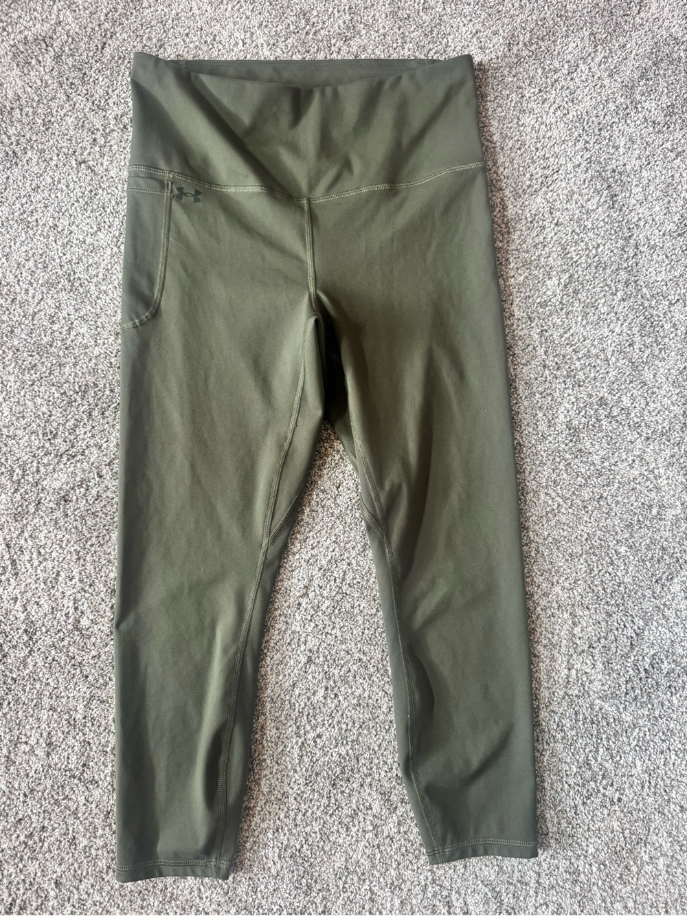 Under Armour Olive Green High-Rise Performance Leggings